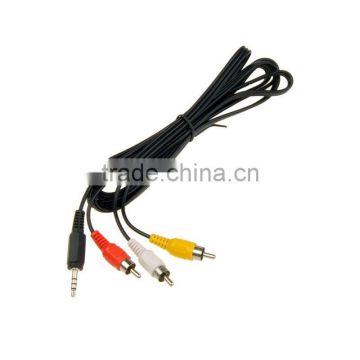 3.5mm 1.5M Male to 3 RCA Male Adapter Cable Video Audio AV Cable For Mini DV TV