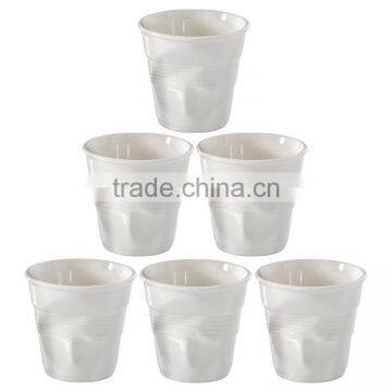 Crumpled 6.25 Ounce Cappuccino Tumbler set of 6