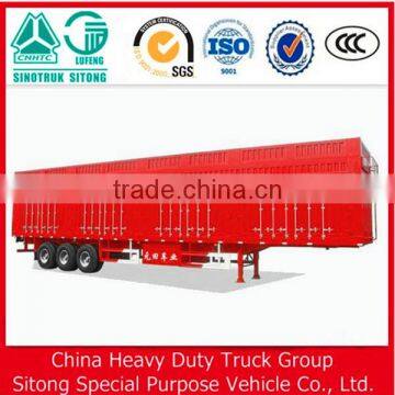 3 Axle 45T Curtain Sider Semi Trailer/curtain Trailer/curtain Box Semitrailer With Air Suspension