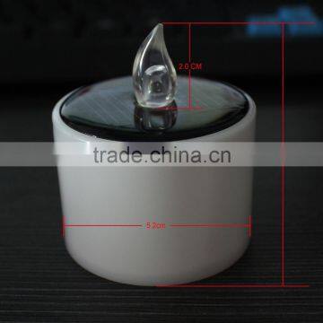 Solar Power Rechargeable LED Tealight Candle Flameless,Amber Yellow Light,Perfect Table Top Decoration For Home,Restaur photo-5