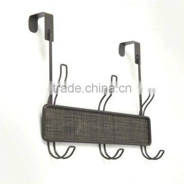New Metal Wall Rack, 3 Hooks, Bronze photo-2