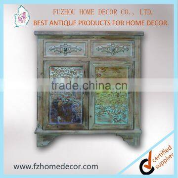 Wholesale rustic Reclaimed vintage wood furniture with storage cabinet function