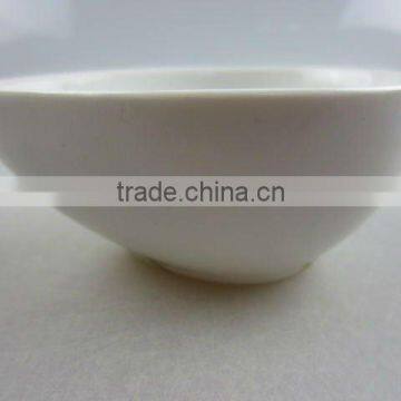 Stock white porcelain drop shaped sauce dish