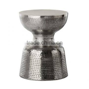 Aluminum Bar Ware Hammered Metal Stool photo-3