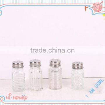 80ml Clear Glass Spice Jars