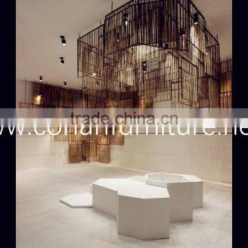 New Design Special Acrylic Solid Surface Public Contemporary Stool photo-2