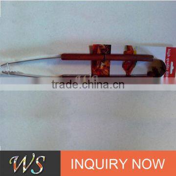 304stainless ssteel with wooden handle customized bbq sharing steak clip