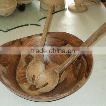 Food Serving Bowls For Kitchen,Wooden Serving Bowl For Food,Wooden Serving Bowl,Round Wooden Small Bowl