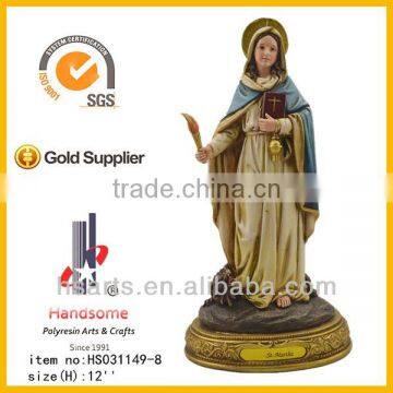 12 INCH polyresin Religious Crafts St. Martha