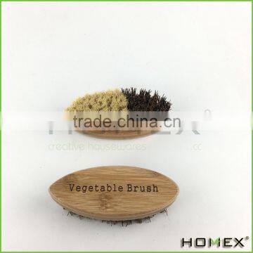Multi-purpose Bamboo Vegetable Scrub Brush Homex BSCI/Factory photo-5