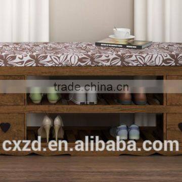 new design cheap wooden shoes-changing bench