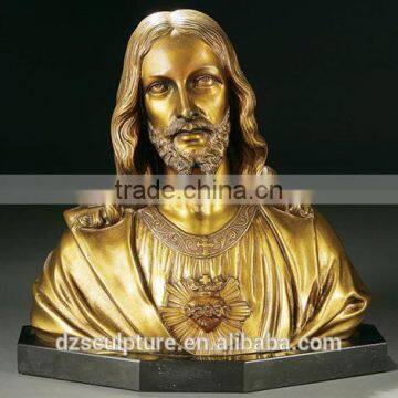 gold plated praying jesus figures bronze jesus bust statue