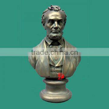 bronze Lincoln bust statue,famous figure bust sculpture