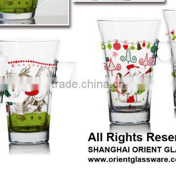 8oz 10oz 12oz Christmas Drinking Glass Mug Water Glass Cup Set photo-2
