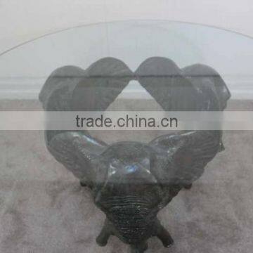 Home Decoration Art Metal Craft Elephant Head Bronze Table photo-3