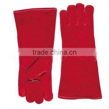 Red welding glove