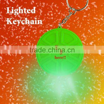 Round Keychain with Super Bright LED