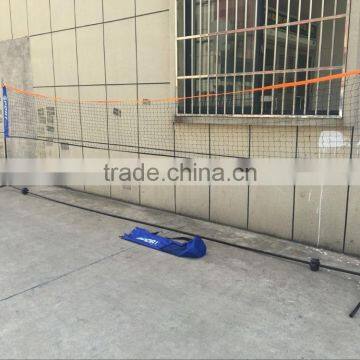 2016 new5.18m height and wide adjustable badminton net tennis volleyball net with stand /frame portable and movable