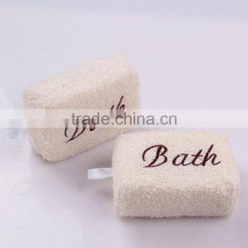 Wholesale cuboid exfoliating loofah pads spa and shower body bath scrubber sponge