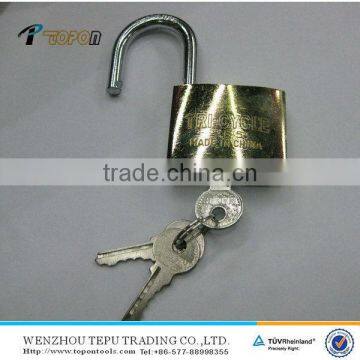 Good appearance titanium plated golden iron padlock