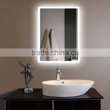 Wooden Mirror Frame Design Led Lighted Bathroom Mirror