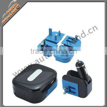 The plug can turn degree/AC to DC car phone charger
