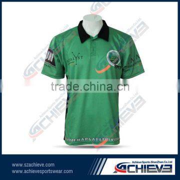 Sport Active Cricket Team Shirts Sublimated Printing Fashion Polo Wear,custom Gym Polo Jerseys Wholesale photo-2