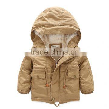 Pure Colour Kids Winter Jackets for Boy Baby Outwear Children Thick Winter Warm Coat photo-3