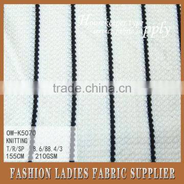 T/R /sp knit hacci 2016 high fashion fabric white and black knit hatchi