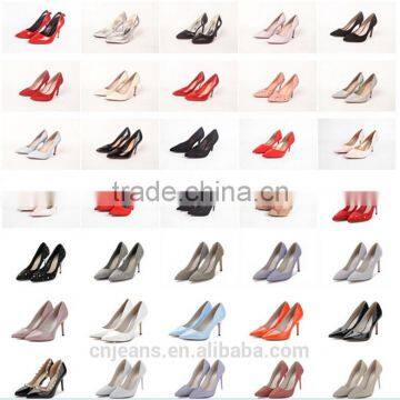 GZY Guangzhou stock lot cheap fashion women heel shoes