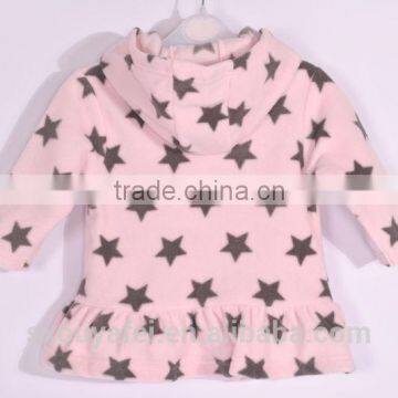 Kids Stock Cloth Polar Fleece Cloth Happy Baby Clothing Stock Apparel Hoody Soft Touch Girls Coat Kids Ready Made Garment photo-3