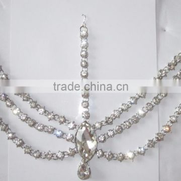 MATHAPATTI MAANG TIKA silver tone crystal