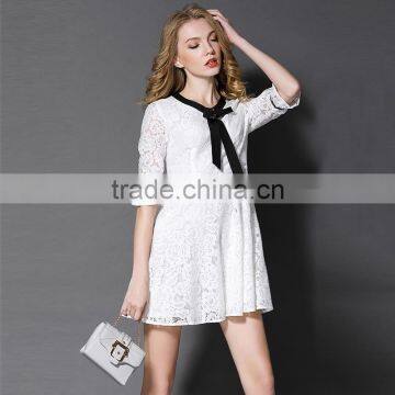 Maxnegio New Product Wholesale Girls Cute Slim White Lace Dress photo-6