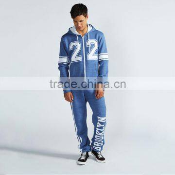 Wholesale high quality 100 cotton fleece hooded xxxl onesie for men