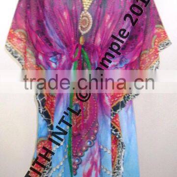KNEE LENGTH DIGITAL PRINT KAFTAN