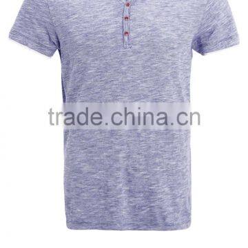 MGOO Top Selling Men's Half Sleeve T Shirt Button Down Plain Slim Fit T Shirt photo-5