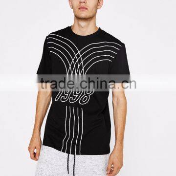 Stylish Casual Athletic Pattern Mens Tshirts Sports Graphic Printed T Shirt With Slogan Customizable Polyester Cotton Tee photo-2