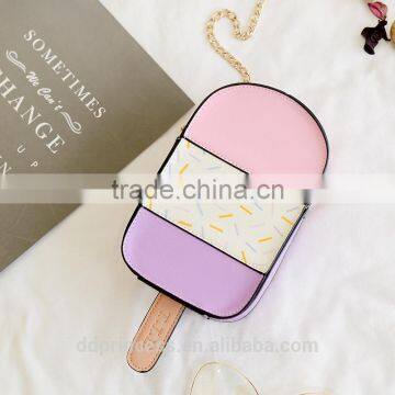 Bag 2017 Handbag Chain Girls Ice Cream Pattern Shoulder Long Strip Bag photo-6