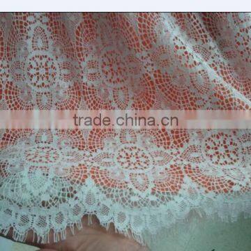 R&H accessories white cotton trim lace hot saling african lace fabric with sequence