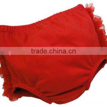 Baby Girl Cotton Bloomers Ruffles Diaper Cover Red Bloomer for Newborn Baby Wholesale Factory Price photo-4