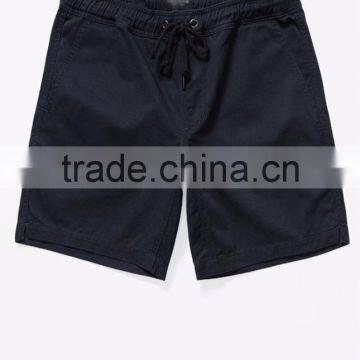 100% Cotton Solid Twill Drawstring Volley Shorts