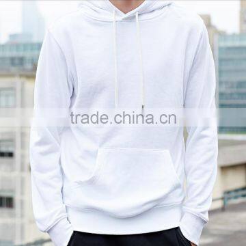 2017 custom wholesale high quality long sleeve white and black hoodies for men