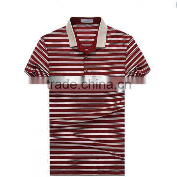 High quality slim fit polos men new fashion no mark wholesale striped polo shirt