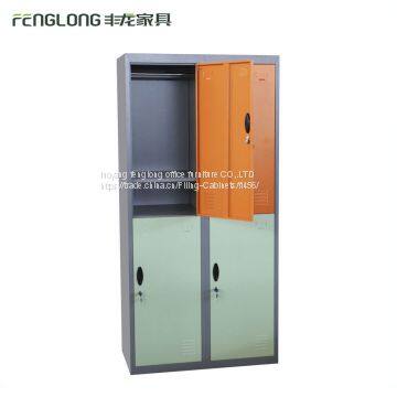 Луoyang Fenglong Дешевые раздевалки. 4-дверные нержавеющие металлические шкафчики для хранения с замками photo-3