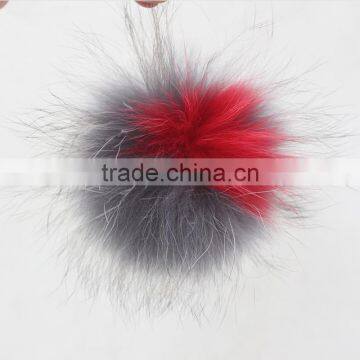 Myfur 2016/2017 Fluffy Wholesale 15cm Colorful Raccoon Fur Pom Poms for Beanie photo-3