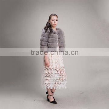 Myfur Women Winter Fox Fur Overcoats Hot Sale Fashion Lady Trim Fur Coats photo-2