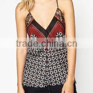 Runwaylover EY2287B Summer Ladies Fashion Sleeveless Printed Vests