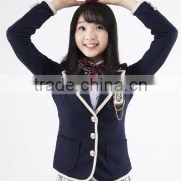 China Factory Price Juqian School Uniform Blazer Custom School Uniform Suit Designs photo-3