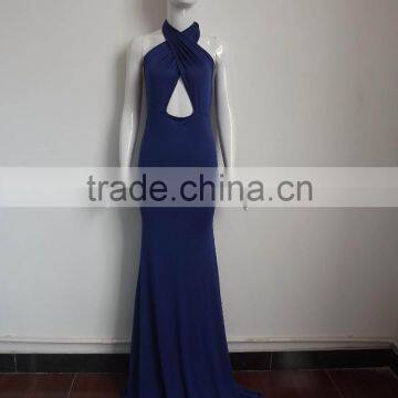 Wholesale Sexy Satin Bare Back Long Western Gowns Party Dresses photo-3
