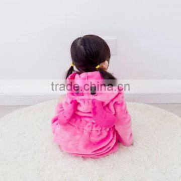 Wholesale Low Price Coral Fleece Printed Animal Hood Kids/children Bathrobe photo-2